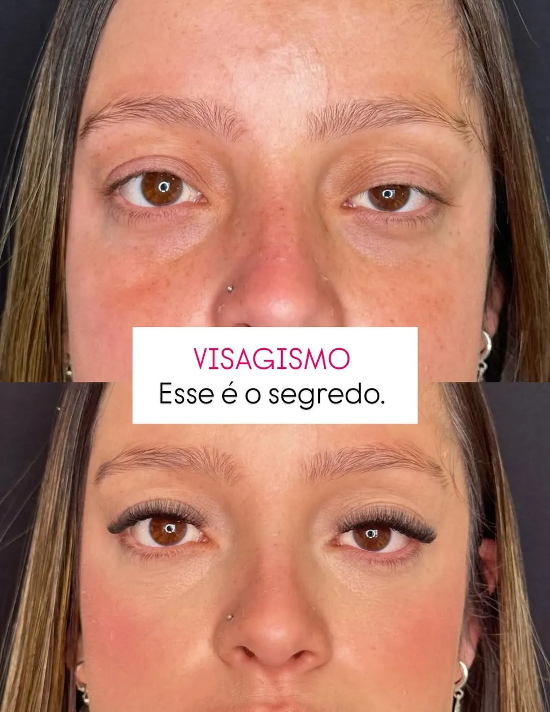 Correção de olhos assimétricos com mapeamento de cílios personalizado